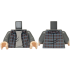 Torso Flannel Shirt over Light Bluish Gray T-Shirt Pattern / Dark Bluish Gray Arms / Light Nougat Hands: {тъмно каменно сив}