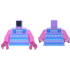 Torso Sweater Top with Blue Straps and Medium Azure Fair Isle Pattern / Dark Pink Arms / Magenta Hands: {умерено лавандулов}