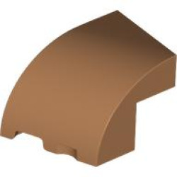 L., BRICK 2X3X1 2/3, HALF BOW W/ CUTOUT: {умерен нуга}