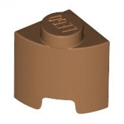 BRICK 1X1, 1/4 CIRCLE: {умерен нуга}