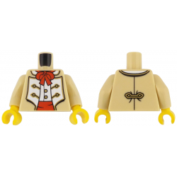 Torso Surcoat, Dark Green Chest Armor with Yellowish Green Kraken, Reddish Brown and Silver Trim Pattern / Dark Green Arms / Black Hands: {тухлено жълт}