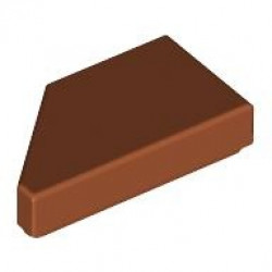 TILE 1X2, DEG. 45, CUT, RIGHT: {тъмно оранжев}