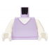 Torso V-Neck with White Undershirt with Medium Lavender Outline Pattern / White Arms / White Hands: {лавандулов}