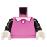 Torso White Collar and Button with Magenta Outline Pattern / Black Arms / White Hands: {ярко пурпурен}
