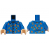 Torso Pajamas with Collar, Gold Buttons and Teddy Bears Pattern / Blue Arms / Light Nougat Hands: {ярко син}