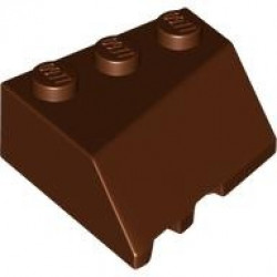 RIGHT ROOF TILE 3X3, DEG. 45/18/45: {червеникаво-кафяв}