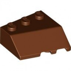 LEFT ROOF TILE 3X3, DEG. 45/18/45: {червеникаво-кафяв}