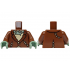 Torso Torn Jacket, Tan Tattered Shirt, Stitches on Front and Back, Sand Green Neck Pattern (Frankenstein Monster) / Reddish Brown Arms / Sand Green Hands: {червеникаво-кафяв}