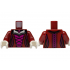 Torso Female Dress Bodice, Black Trim and Laces, Magenta Panel, White Neck Pattern / Dark Red Arms / White Hands: {нов тъмно червен}