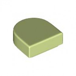FLAT TILE 1X1, 1/2 CIRCLE: {пролетно жълто-зелен}