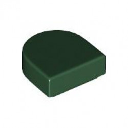 FLAT TILE 1X1, 1/2 CIRCLE: {земно зелен}