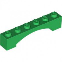 BRICK 1X6 W/INSIDE BOW: {тъмно зелен}