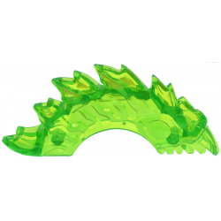 Power Burst, Curved with Monster Head and Jagged Spines: {прозрачно ярко зелен}