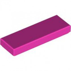 FLAT TILE 1X3: {ярко пурпурен}