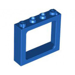 Window 1 x 4 x 3 Train - 2 Hollow Studs and 2 Solid Studs: {ярко син}