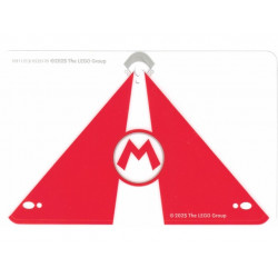 Plastic Sail 15 x 10 with Red and White Triangles and Super Mario Capital Letter M in Circle Pattern: {мултикомбинация}