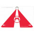 Plastic Sail 15 x 10 with Red and White Triangles and Super Mario Capital Letter M in Circle Pattern: {мултикомбинация}