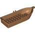 Boat, 14 x 5 x 2 with Oarlocks without Hollow Inside Studs: {умерен нуга}