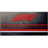 Tile 8 x 16 with Bottom Tubes, Textured Surface with Formula 1 Logo Stylized 'F1', Red and White Stripes Pattern: {черен}