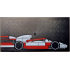 Tile 8 x 16 with Bottom Tubes, Textured Surface with Red and White LEGO Formula 1 Race Car Profile Pattern Model Right Side: {черен}
