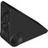 PANEL W/ ANGLE 3X3, W/ CROSS HOLE: {черен}