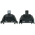 Torso Batman Logo, Black Armor Contour Lines, Silver Highlights and Utility Belt with Gold Buckle Pattern / Pearl Dark Gray Arms / Pearl Dark Gray Hands: {титаниево метален}