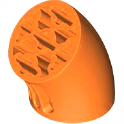 Brick, Round 3 x 3 D. 45 degrees Elbow with Axle Holes: {ярко оранжев}