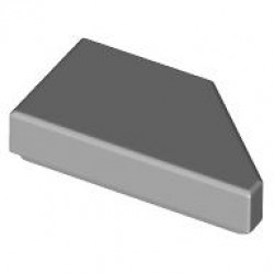TILE 1X2, DEG. 45, CUT, LEFT: {умерено каменно сив}