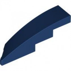 BRICK 1X4X1, HALF BOW W/ CUT, RIGHT: {земно син}