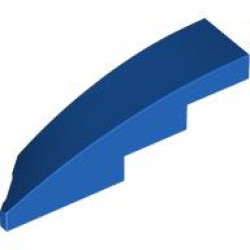 BRICK 1X4X1, HALF BOW W/ CUT, RIGHT: {ярко син}