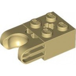 BRICK 2X2 W. CUP FOR BALL: {тухлено жълт}