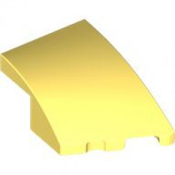 BRICK 2X3, OUTSIDE BOW, RIGHT: {студено жълт}