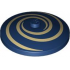 Dish 4 x 4 Inverted (Radar) with Solid Stud with Tan Spirals / Swirls Pattern: {земно син}