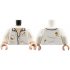 Torso Button Up Shirt Partially Open, Light Bluish Gray Creases, Dark Tan Dirt Stains, Light Nougat Chest Pattern / White Arms / Light Nougat Hands: {бял}