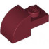 BRICK, 1X2X1, BOW, W/ CUTOUT: {нов тъмно червен}