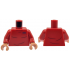 Torso Crew Neck Shirt with Dark Red Creases and Blue Name Tag Pattern / Red Arms / Nougat Hands: {ярко червен}