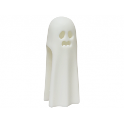 Minifigure, Headgear Head Cover, Ghost Shroud with Wavy Mouth, Hole on Top: {бляскаво бял}