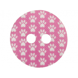 Minifigure Skirt Cloth Round with White Paw Prints on Dark Pink Background Pattern: {бял}