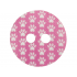 Minifigure Skirt Cloth Round with White Paw Prints on Dark Pink Background Pattern: {бял}
