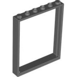 Window 1 x 6 x 6 Flat Front: {тъмно каменно сив}