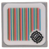 Tile 2 x 2 with Super Mario Scanner Code Thwomp Pattern (Sticker) - Set 72043: {умерено каменно сив}