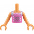 Torso Mini Doll Boy Dark Pink Tank Top with Metallic Pink and Blue Scales Pattern, Nougat Arms with Hands: {нуга}
