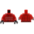 Torso Racing Suit with Black Stitching, Silver Shoulder Trim and White 'PORSCHE Track Experience' Pattern / Red Arms / Black Hands: {ярко червен}