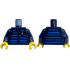 Torso Racing Jacket Silver Lamborghini Logo, Blue Zipper and Stripes, Black Trim Pattern / Dark Blue Arms / Yellow Hands: {земно син}