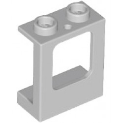 WALL ELEMENT 1X2X2 W. WINDOW: {умерено каменно сив}