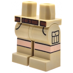 Hips and Legs with with Reddish Brown Belt, Black Pockets Outlines, Light Nougat Knees, Pockets on Sides Pattern: {тухлено жълт}