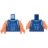 Torso Basketball Uniform with Dark Azure 'LEGO SPORTS 32' and 'NIKE 72' and Silver and Gold Sparkles and Swoosh Logo Pattern / Orange Arms / Orange Hands: {земно син}
