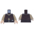 Torso SW Jedi Robe with Long Hood, Belt with Silver Buckles and Dark Tan Undershirt Pattern / Dark Tan Arms / Light Nougat Hands: {тъмно кафяв}