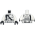 Torso SW Armor Clone Trooper, Black Pauldron with Diagonal Straps and Detailed Belt Pattern / White Arms / Black Hands: {бял}