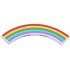 Tile, Round Corner 4 x 4 Macaroni with Red, Yellow, Green, Medium Azure and Medium Lavender Rainbow Pattern: {бял}